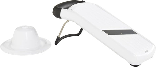 OXO Good Grips Simple Mandoline Slicer - White, angled view.
