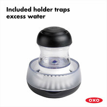 Load image into Gallery viewer, OXO Good Grips Soap Dispensing Palm Brush - Black/White

