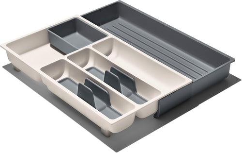 OXO Good Grips Expandable Utensil Drawer Organizer - 41.5 x 45.85 x 6.32cm, angled view.