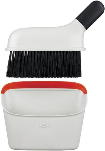 OXO Good Grips Compact Dust Pan & Brush Set - White/ Black.