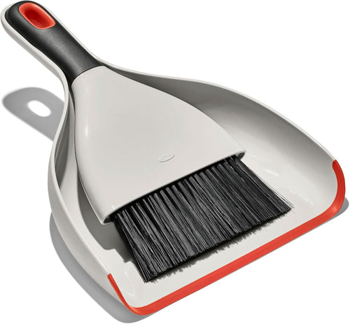 OXO Good Grips Dust Pan & Brush Set - White/ Black.