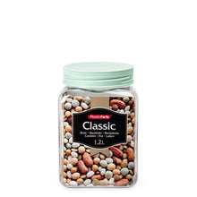 Load image into Gallery viewer, Plastic Forte Classic Square Food Canister - 1.2 Liters, Available in Several Colors
