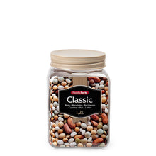 Load image into Gallery viewer, Plastic Forte Classic Square Food Canister - 1.2 Liters, Available in Several Colors
