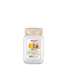 Load image into Gallery viewer, Plastic Forte Classic Square Food Canister - 500ml, Available in Several Colors
