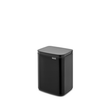 Load image into Gallery viewer, Brabantia Bo Waste bin, 4 Liters, Matt Black, side view.
