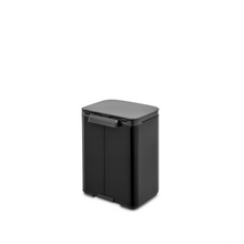 Load image into Gallery viewer, Brabantia Bo Waste bin, 4 Liters, Matt Black, Back View.
