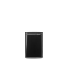 Load image into Gallery viewer, Brabantia Bo Waste bin, 4 Liters, Matt Black, Front View.
