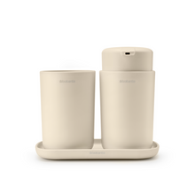 Load image into Gallery viewer, Brabantia ReNew Set of 3 Bathroom Accessories - Soft Beige
