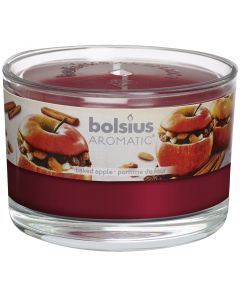Bolsius Aromatic Candle in a Glass Jar - Scented - 63/90mm, Baked Apple