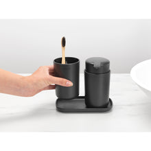 Load image into Gallery viewer, Brabantia ReNew Set of 3 Bathroom Accessories - Dark Grey
