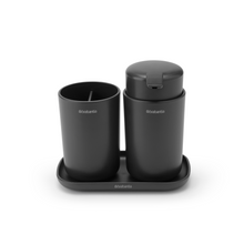 Load image into Gallery viewer, Brabantia ReNew Set of 3 Bathroom Accessories - Dark Grey

