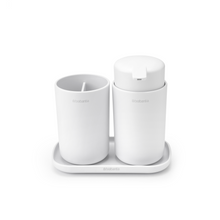 Load image into Gallery viewer, Brabantia ReNew Set of 3 Bathroom Accessories - White
