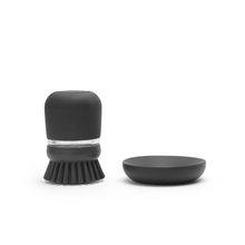 Load image into Gallery viewer, Brabantia SinkSide Soap Dispensing Dish Brush - Dark Grey
