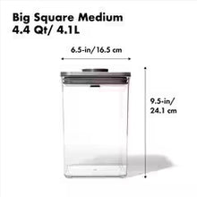 Load image into Gallery viewer, OXO Good Grips Pop Container, Big Square Medium, 4200ml - Stainless Steel

