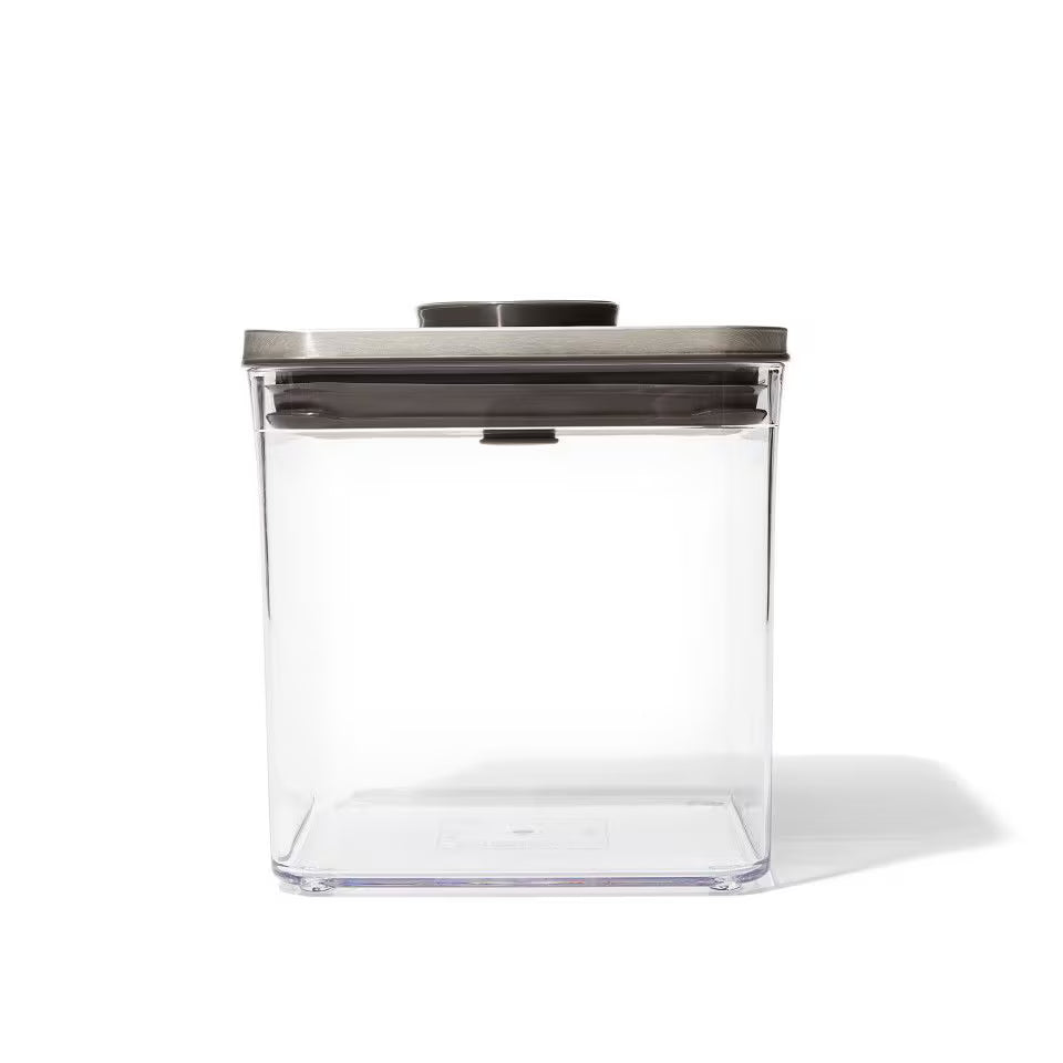 OXO Good Grips Pop Container, Big Square Short, 2650ml - Stainless Steel