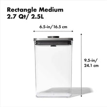 Load image into Gallery viewer, OXO Good Grips Pop Container, Rectangular Medium, 2600ml - Stainless Steel
