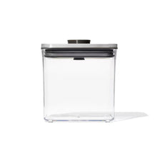 Load image into Gallery viewer, OXO Good Grips Pop Container, Rectangular Short, 1600ml - Stainless Steel
