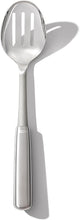 Load image into Gallery viewer, OXO Good Grips Slotted Cooking Spoon - Stainless Steel, top view.
