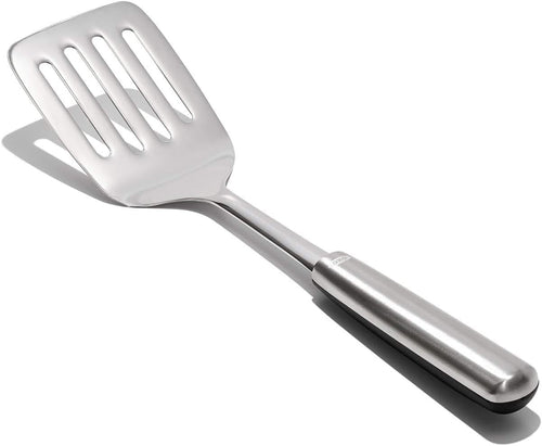 OXO Good Grips Cooking Turner - Stainless Steel, angled view.