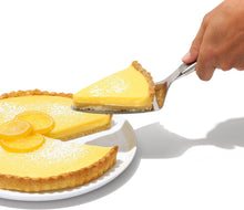 Load image into Gallery viewer, OXO Good Grips Cake Slicer &amp; Server - Stainless Steel, serving pie.
