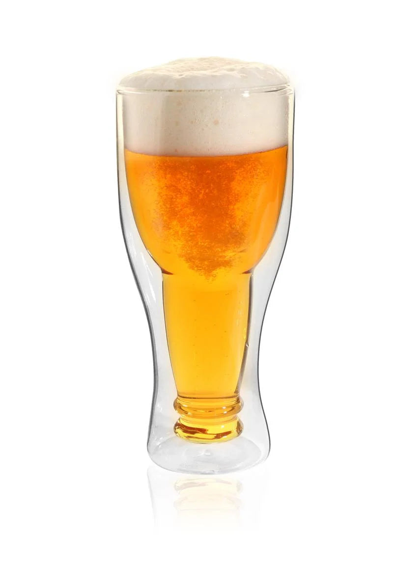 Vialli Design Double-Walled Beer Glass Bottle Amo - 350ml