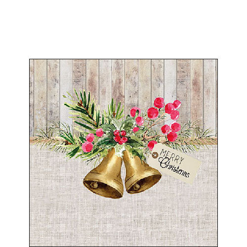 Ambiente Christmas Bells Napkins -  Available in 2 sizes