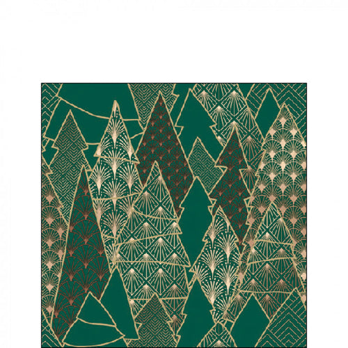 Ambiente Luxury Trees Green Napkins - 25cm.