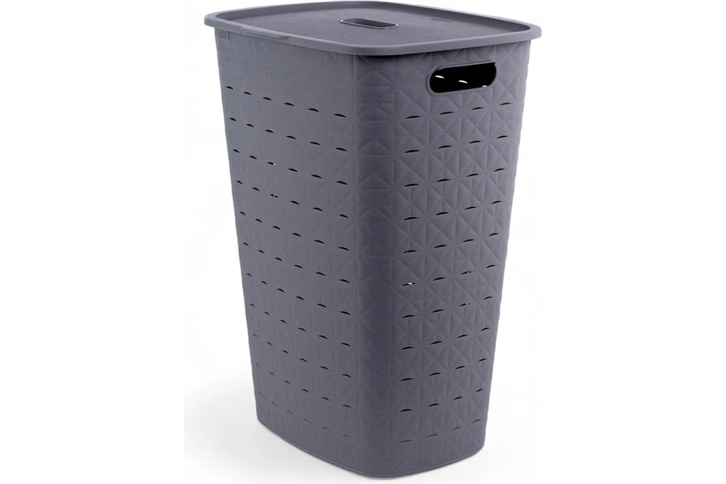 Curver Softex Laundry Hamper - 56 Liters, Grey