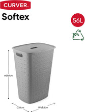 Load image into Gallery viewer, Curver Softex Laundry Hamper - 56 Liters, Taupe
