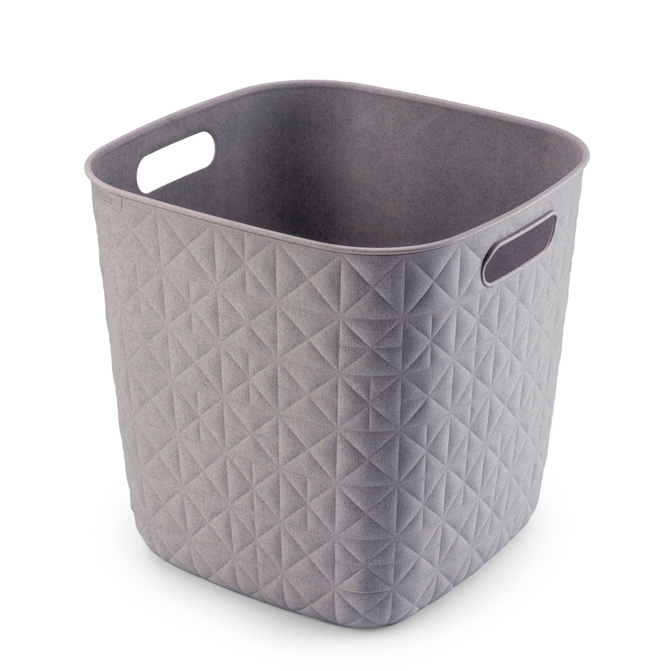 Curver Softex Cube Baskets - 15L, 26.9 x 27.9 x 27.9cm, Taupe