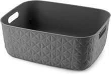 Load image into Gallery viewer, Curver Softex Medium Baskets - 12.5L, 37.9 x 29.2 x 14.3cm, Grey
