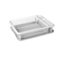 Load image into Gallery viewer, Curver Dish Drying Rack with Tray - 49.8 x 10.9 x 41.2cm, White or Grey

