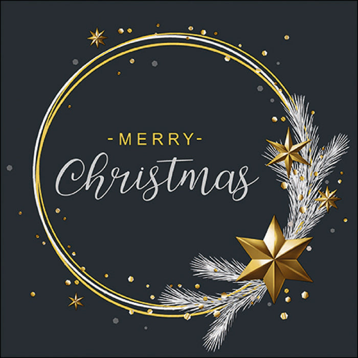 Ambiente Wishing Ring Black Napkins - Large