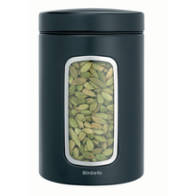 Load image into Gallery viewer, Brabantia Window Canister - Matt Black, 1.4 Liters
