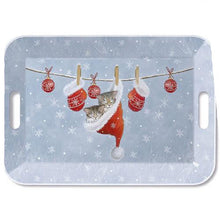 Load image into Gallery viewer, Ambiente Melamine Tray Just Sleepy Kittens - Available in 2 sizes

