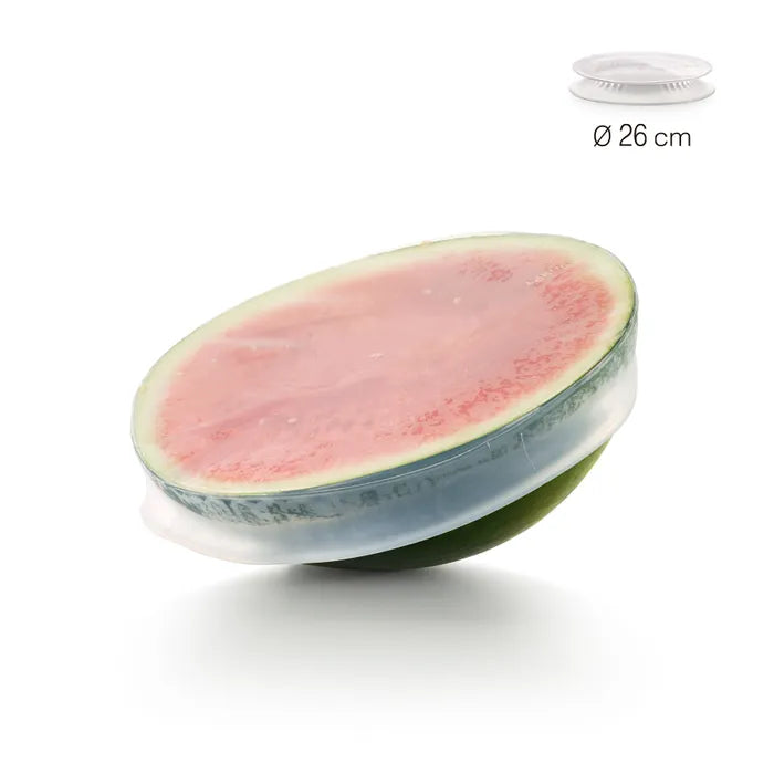 Lekue Reusable Flexible Silicone Lid, 26 - 30cm Diameter - Translucent White
