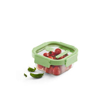 Load image into Gallery viewer, Lekue 100% Glass Leak Proof Square Food Containers - 520ml, Green (with Glass lids)
