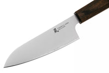 Load image into Gallery viewer, Yaxell Hana Santoku Knife - 125mm, blade view.
