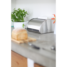Load image into Gallery viewer, Brabantia Medium Roll Top Bread Bin - Matt steel

