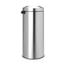 Load image into Gallery viewer, Brabantia Flame Guard Waste Paper Bin, Metal Inner Bucket, 30 Liters - Matt Steel
