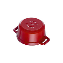 Load image into Gallery viewer, Staub Mini Round Cast Iron Cocotte, Cherry Red - 10cm, 0.26 Liters
