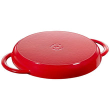 Load image into Gallery viewer, Staub Cast Iron Round Double Handle Pure Grill, Cherry Red - 25cm
