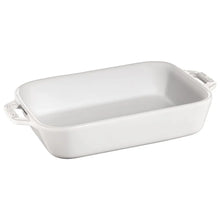 Load image into Gallery viewer, Staub Ceramic Gratin Rectangular Dishes, Pure White - Available in 4 Sizes
