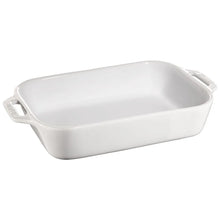 Load image into Gallery viewer, Staub Ceramic Gratin Rectangular Dishes, Pure White - Available in 4 Sizes
