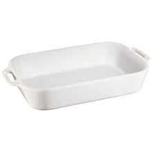 Load image into Gallery viewer, Staub Ceramic Gratin Rectangular Dishes, Pure White - Available in 4 Sizes
