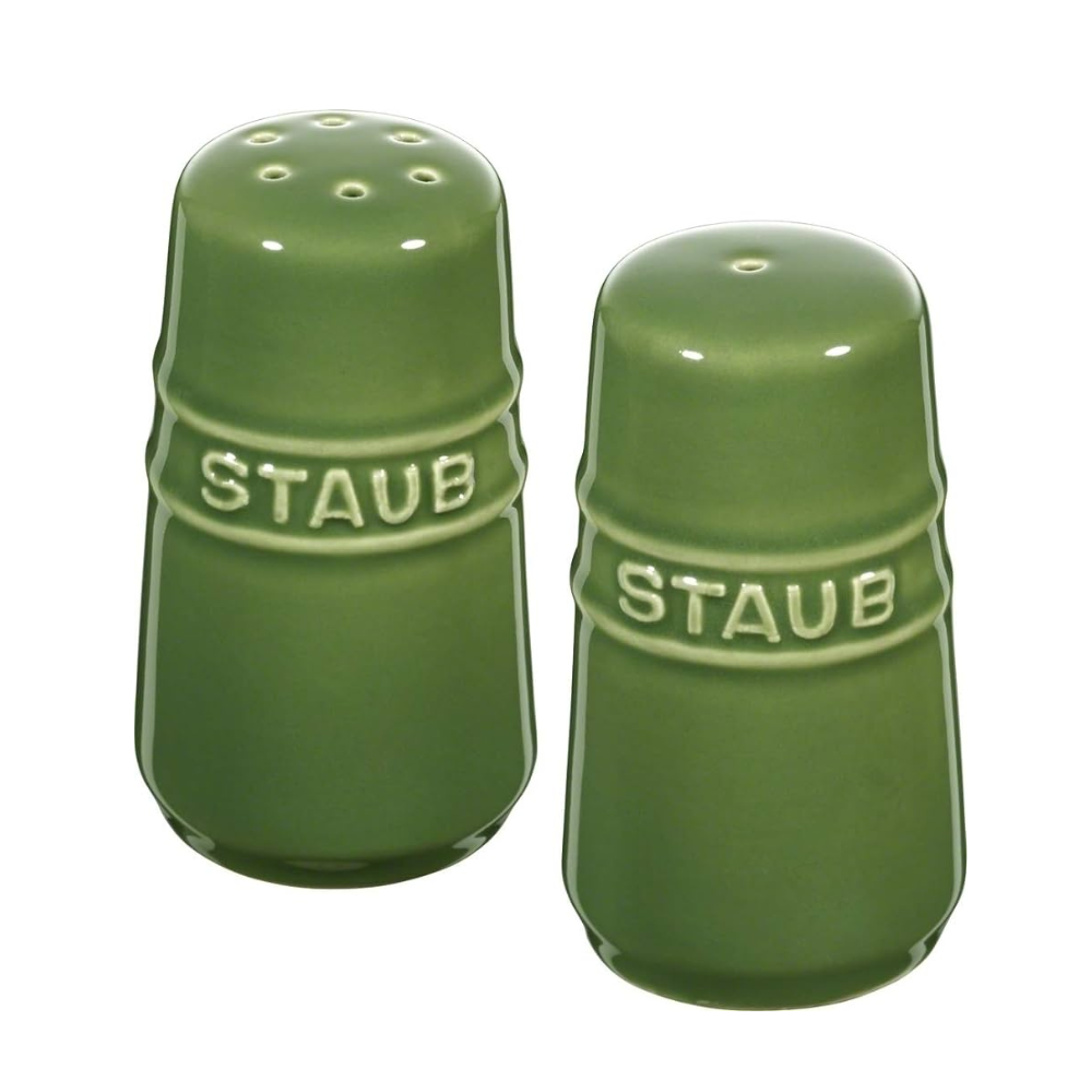 Staub Ceramic Salt & Pepper Shaker Set, Basil - 7cm