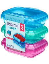 Load image into Gallery viewer, Sistema Lunch Pack of 3, Colored, 200ml
