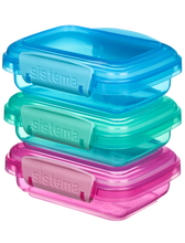 Load image into Gallery viewer, Sistema Lunch Pack of 3, Colored, 200ml
