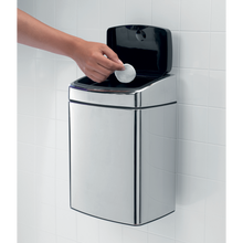 Load image into Gallery viewer, Brabantia Touch Bin, 10 Liters, Rectangular - Brilliant Steel
