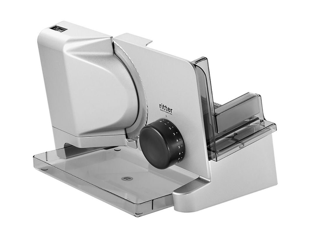 Ritter Arcus Home Food Slicer with Solid Metal Construction, Inclined - Chrome